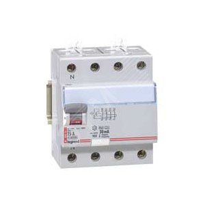 Выключатель дифференциального тока (УЗО) DX 4П 25A 30MA -Hpi - Legrand