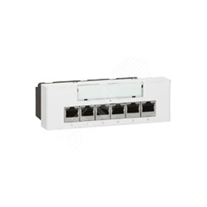 Msc Розетка компьютерная 6+1RJ45 питание 230В - Legrand
