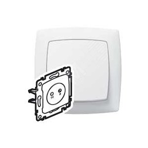 SUNO Розетка телевизионная TV-FM концевая белая в рамку - Legrand