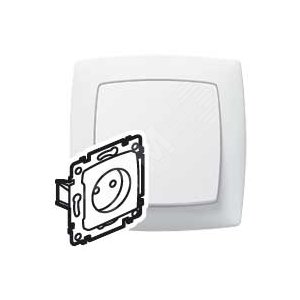 SUNO Розетка без заземления в рамку белая - Legrand