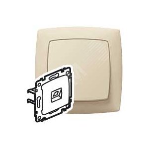 SUNO Розетка телефонная RJ11 в рамку бежевая - Legrand