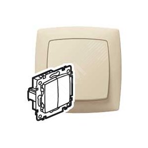 SUNO Переключатель двухклавишный в рамку бежевый - Legrand
