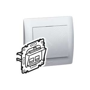 PRO21 Механизм розетки компьютерной RJ45 категория 6 STP 2 выхода - Legrand