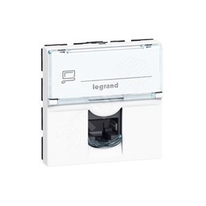 Mosaic-New Розетка компьютерная RJ45 2 модуля категория 6 SFTP (78631) - Legrand