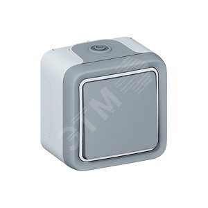 Plexo Переключатель одноклавишный 10А IP55 наружный серый (69709) - Legrand
