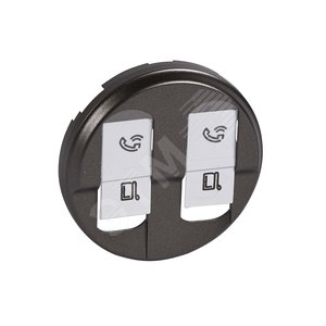 Панель лицевая Графит розетки RJ-45 двойной - Legrand