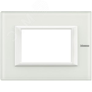 Axolute Накладки декоративные прямоугольные White/белое стекло на 3 модуля (HA4803VBB)