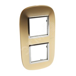 Ax. Рамка 2х2П 71 мм. Овал. Матовое золото (HB4802/2OSN) - Legrand