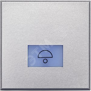 Axolute Кнопка 1Р (NO) 10А 250В~ символ Звонок 2 модуля алюминий - Legrand