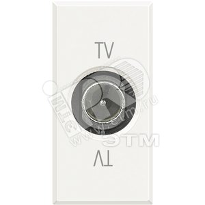 Axolute Розетка проходная штыревой разъем 9.5мм 1 модуль белый - Legrand
