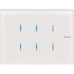 KNX Axolute. Сенсорная панель управления 6-канальная, стекло, Nighter (HD4657M3KNX)