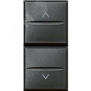 Axolute Переключатель двухкнопочный 16А 1Р 1-0-2 антрацит (HS4027) - Legrand