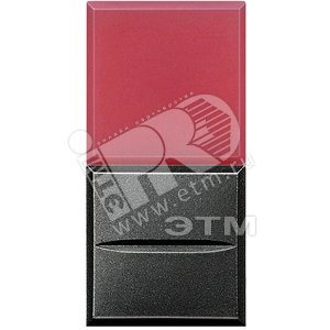 Axolute Кнопка AXIAL с рассеивателем 1Р красный 230 и 127В~ 10А антрацит (HS4038R/230) - Legrand