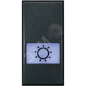 Axolute Кнопка 1Р (NO) 10А 250В~ символ Лампа антрацит - Legrand
