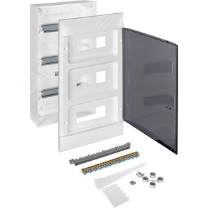 Practibox S Пластиковый щиток Навесной (ЩРн-П) 3X12 Дымчатая дверь - фото 5