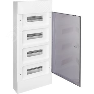 Practibox S Пластиковый щиток Навесной (ЩРн-П) 4X12 Дымчатая дверь - Legrand Euro