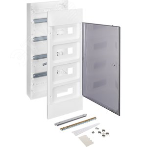 Practibox S Пластиковый щиток Навесной (ЩРн-П) 4X12 Дымчатая дверь - фото 5