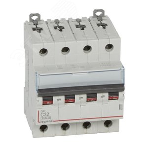 Выключатель автоматический четырехполюсный 32А С DX3 6kA/10kA (407931) - Legrand