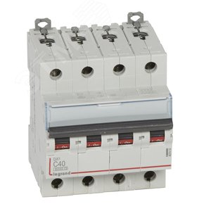 Выключатель автоматический четырехполюсный 40А С DX3 6kA/10kA (407932) - Legrand