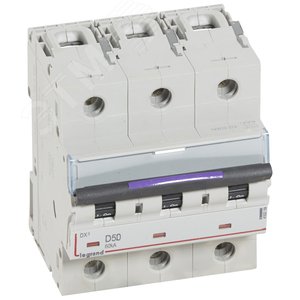 Выключатель автоматический DX3 50кА 50А 3П D (410218) - Legrand