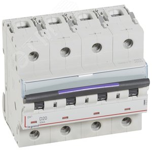 Выключатель автоматический DX3 50кА 20А 4П D (410227)