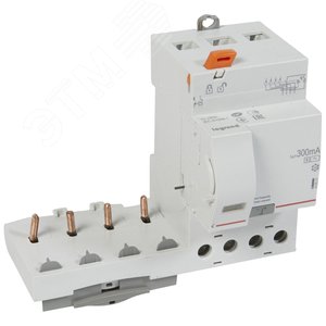 Блок дифференциальный DX3 63A 4п 300мА AC S (410521) - Legrand