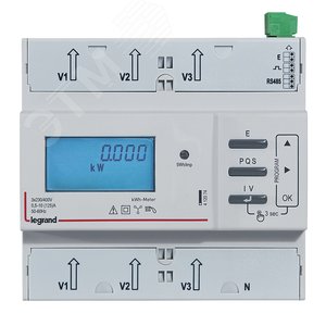 Трехфазный счётчик EMDX? - трансформаторного включения - 4 модуля (412074) - Legrand