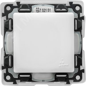 Valena LIFE IP44 Выключатель 10АХ 250В с лицевой панелью Безвинтовые зажимы Белый (752151) - Legrand