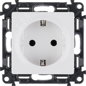 Valena LIFE Розетка силовая 2К+З 16А 250В винтовые зажимы белая (753425)