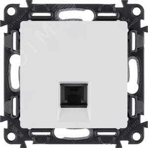 Valena LIFE Розетка телефонная RJ11 одиночная с лицевой панелью белая (753438)