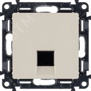 Valena LIFE Розетка информационная RJ45 категория 5е UTP с лицевой панелью слоновая кость (753540)