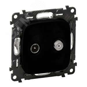 Valena ALLURE Розетка TV-SAT двухкабельная с лицевой панелью антрацит (753968) - Legrand