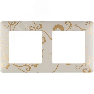 Valena LIFE Рамка 2 поста Ампир бежевый универсальная (754112)