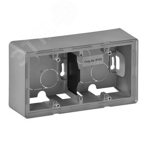 Valena LIFE Коробка наружная 2 поста алюминий (754212) - Legrand