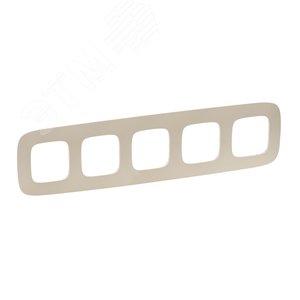 Valena ALLURE Рамка 5 постов тиснение бежевое универсальная (754385) - Legrand