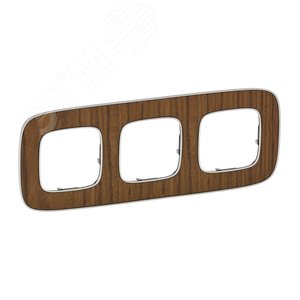 Valena ALLURE Рамка 3 поста орех универсальная (754463)
