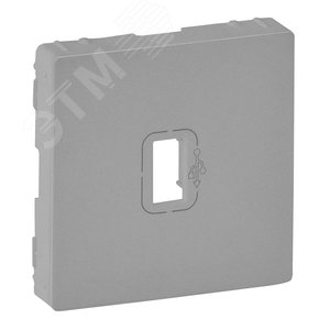 Valena LIFE Лицевая панель розетки USB 3 0        Алюминий (754752)