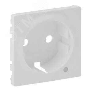 Valena LIFE Лицевая панель розетки 2К+З c линзой для подсветки/индикации Белая (754850)