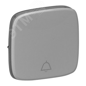 Valena ALLURE Лицевая панель для кнопочного выключателя символ Звонок алюминий (755017)