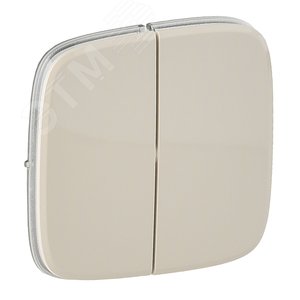 Valena ALLURE Лицевая панель для двухклавишного выключателя Слоновая кость (755026)