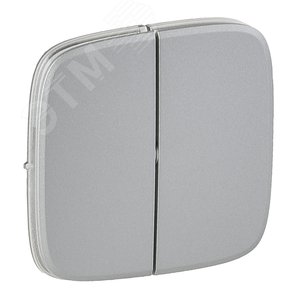 Valena ALLURE Лицевая панель для двухклавишного выключателя Алюминий (755027)