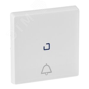 Valena LIFE Лицевая панель для кнопочного выключателя символ Звонок c линзой для подсветки белая (755050)