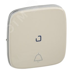 Valena ALLURE Лицевая панель для кнопочного выключателя символ Звонок c линзой для подсветки слоновая кость