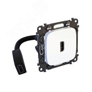 Valena ALLURE. Розетка HDMI с предварительно подключенным разьемом. С лицевой панелью. Цвет Белый (755165) - Legrand