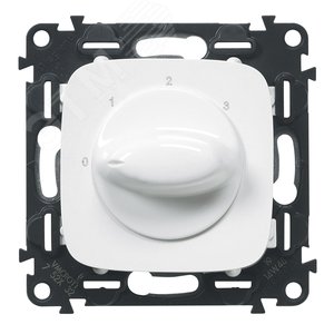 Valena ALLURE Выключатель вентилятора 4-позиционный С лицевой панелью Винтовые зажимы Белый (755175)