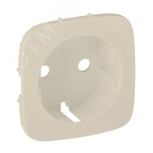 Valena ALLURE Лицевая панель для силовой розетки 2К+З с зажимами 6кв мм Слоновая кость (755256)