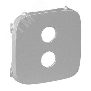 Valena ALLURE Лицевая панель для аудиорозетки банан одиночной Алюминий (755287)