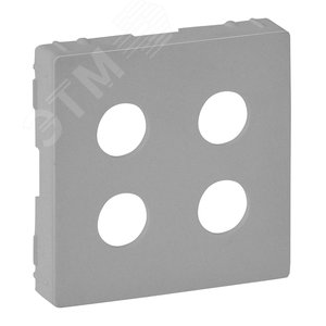 Valena LIFE Лицевая панель для аудиорозетки банан двойной Алюминий (755292)