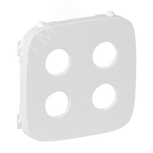 Valena ALLURE Лицевая панель для аудиорозетки банан двойной Белая (755295)