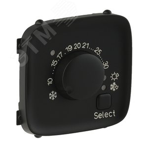 Valena ALLURE Лицевая панель комнатного электронного термостата Антрацит (755318)